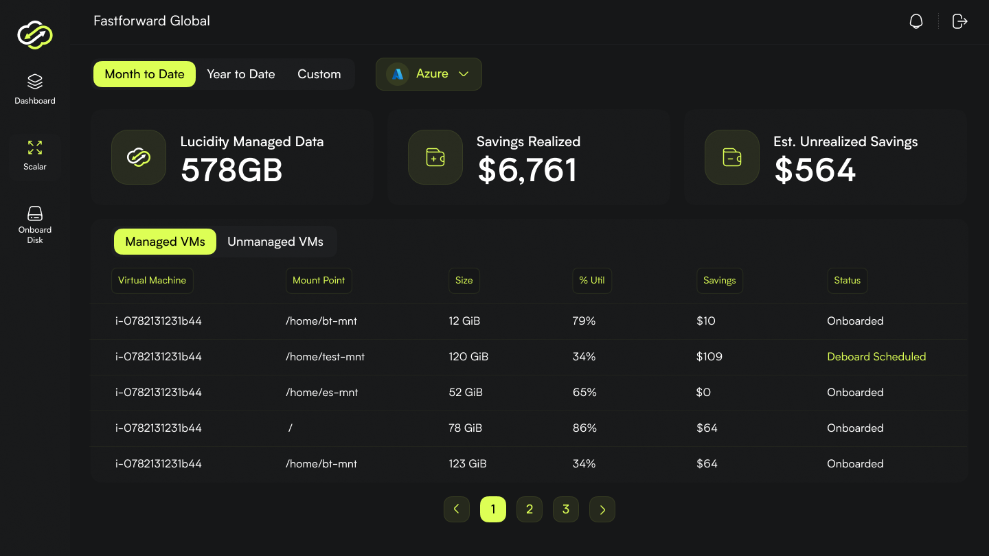 Lucidity home screen