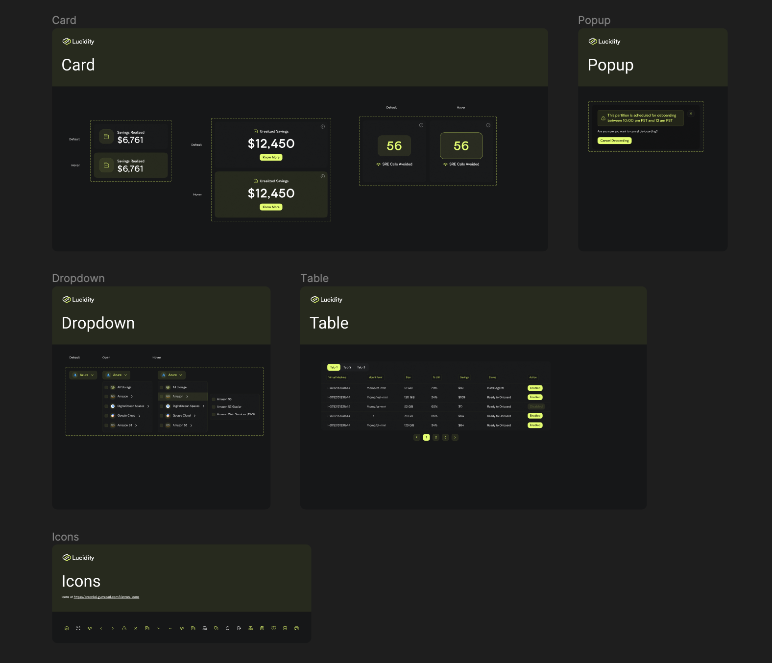 Lucidity application screen